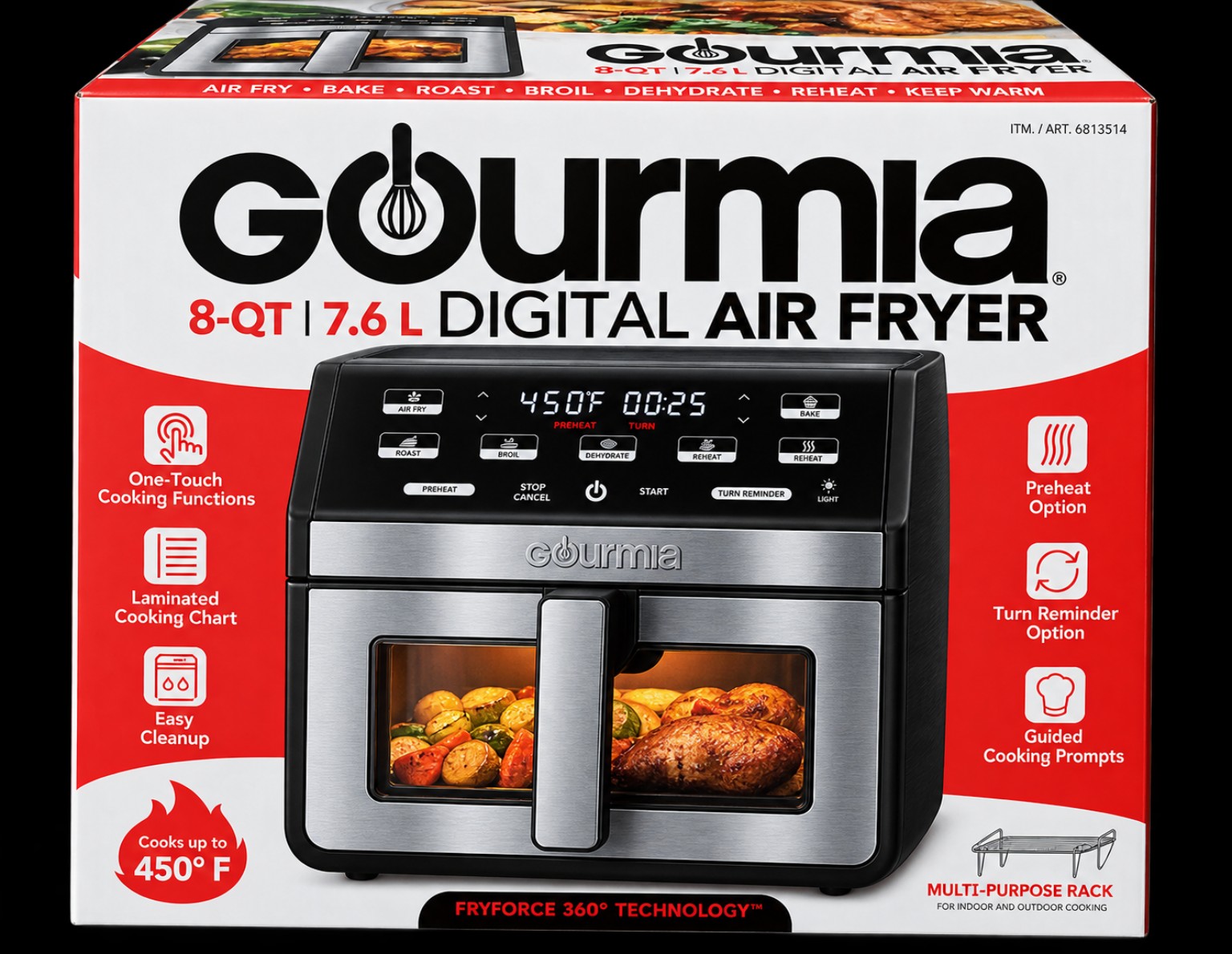 Gourmia 8-quart air fryer